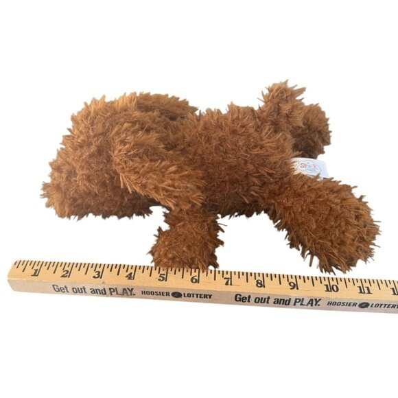 Spark Create Imagine Fuzzy Laying Puppy Dog Brown Wal-Mart 12 inches - Picture 8 of 8